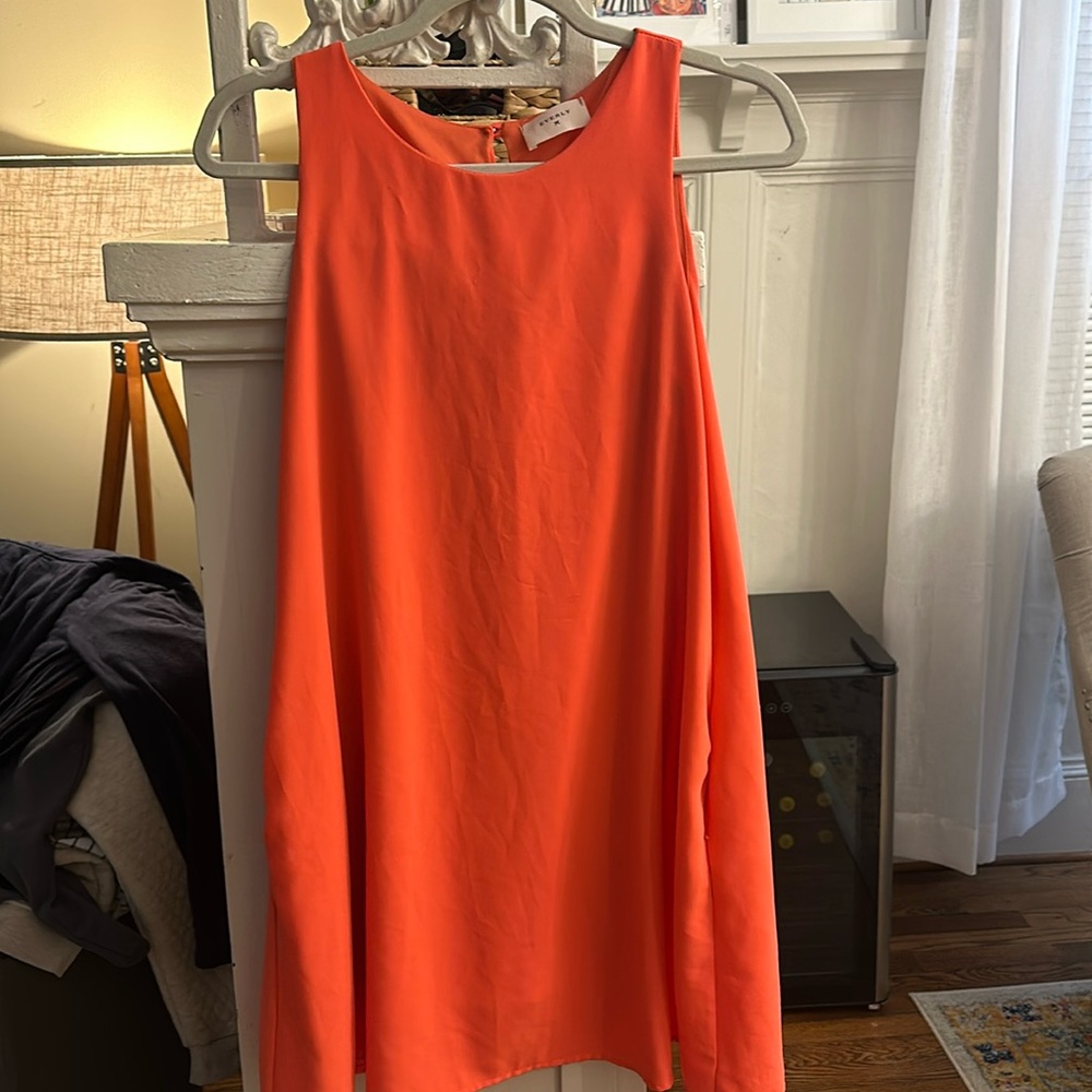 Women’s Dress: Burnt Orange - Size Small - sleeveless knee-length summer dress